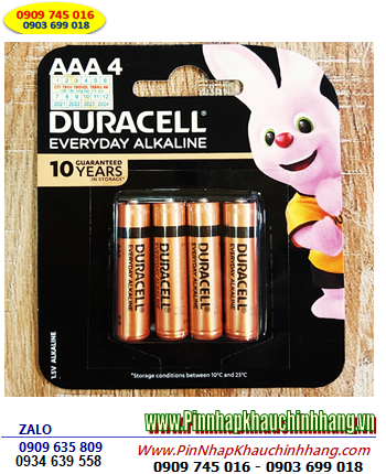 Duracell MN2400, Pin AAA 1.5v Duracell Everyday MN2400-LR03 Alkaline (MẪU MỚI) _Vỉ 4viên